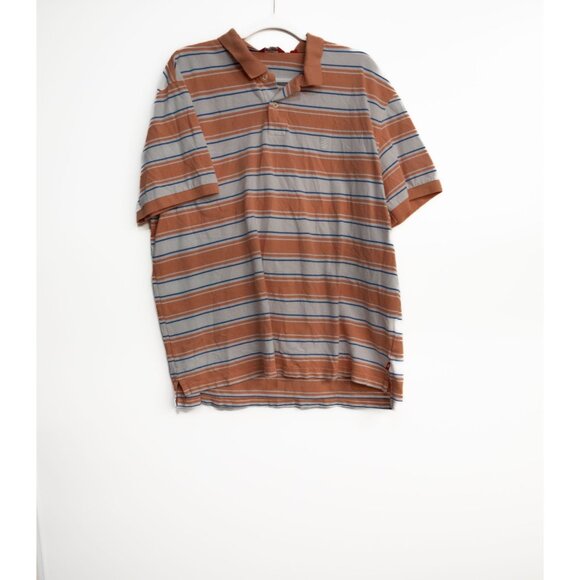 Vintage Izod Striped Polo Shirt XXL Short Sleeve Cotton - Picture 1 of 8